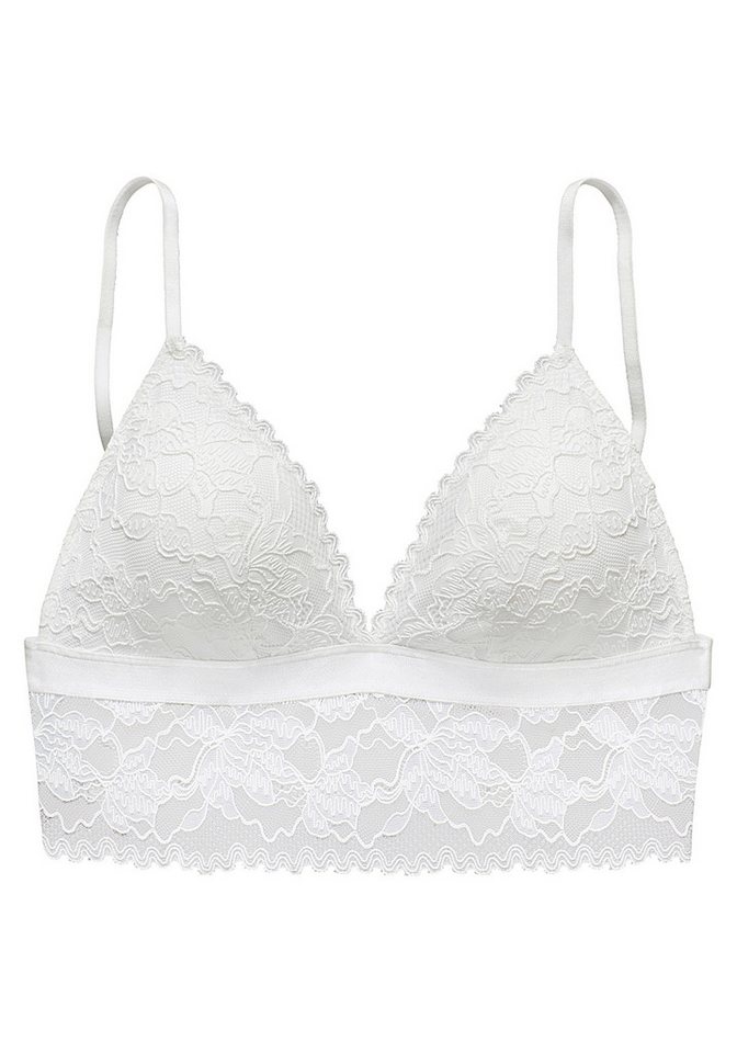 LASCANA Bralette-BH, BH ohne Bügel, Longline-BH, Spitzen-BH, als Dessous-Set kombinierbar sexy Dessous, sexy Unterwäsche Damen – Bild 2 von 5