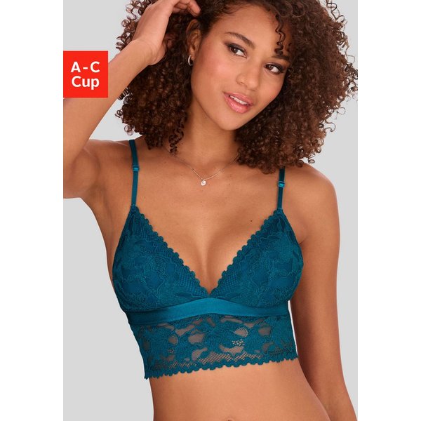 LASCANA Bralette-BH, BH ohne Bügel, Longline-BH, Spitzen-BH, als Dessous-Set kombinierbar sexy Dessous, sexy Unterwäsche Damen