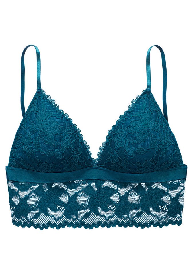 LASCANA Bralette-BH, BH ohne Bügel, Longline-BH, Spitzen-BH, als Dessous-Set kombinierbar sexy Dessous, sexy Unterwäsche Damen – Bild 2 von 5