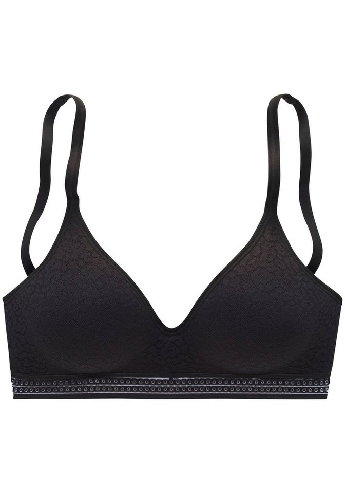 LASCANA Bralette-BH, BH ohne Bügel, Push-up-BH, Freya in Leo-Optik, bequemer BH, große Größen, Dessous – Bild 2 von 5