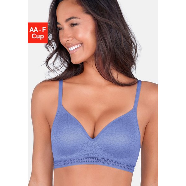 LASCANA Bralette-BH, BH ohne Bügel, Push-up-BH, Freya in Leo-Optik, bequemer BH, große Größen, Dessous