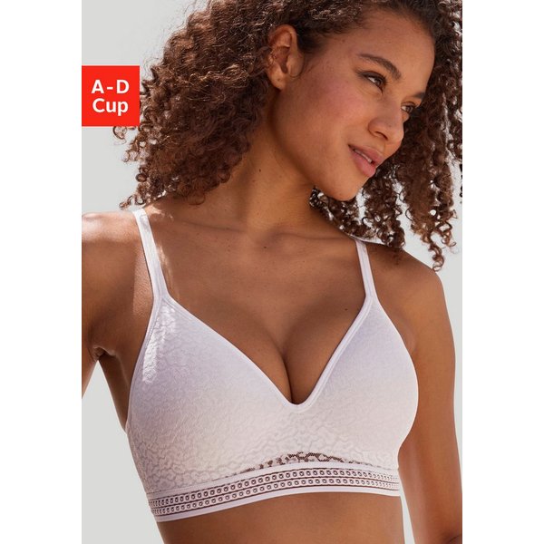 LASCANA Bralette-BH, BH ohne Bügel, Push-up-BH, Freya in Leo-Optik, bequemer BH, große Größen, Dessous