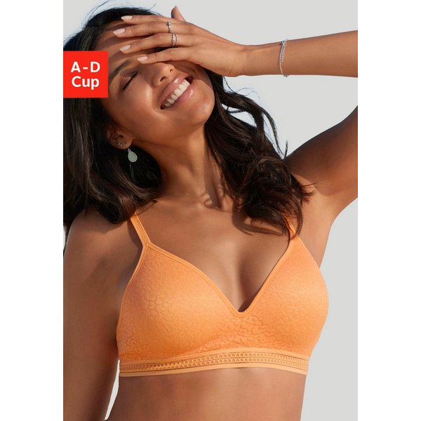 LASCANA Bralette-BH, BH ohne Bügel, Push-up-BH, Freya in Leo-Optik, bequemer BH, große Größen, Dessous