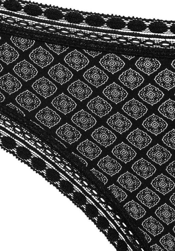 LASCANA Brasilslip (3er-Pack) aus elastischer Baumwolle mit weicher Spitze – Bild 4 von 5