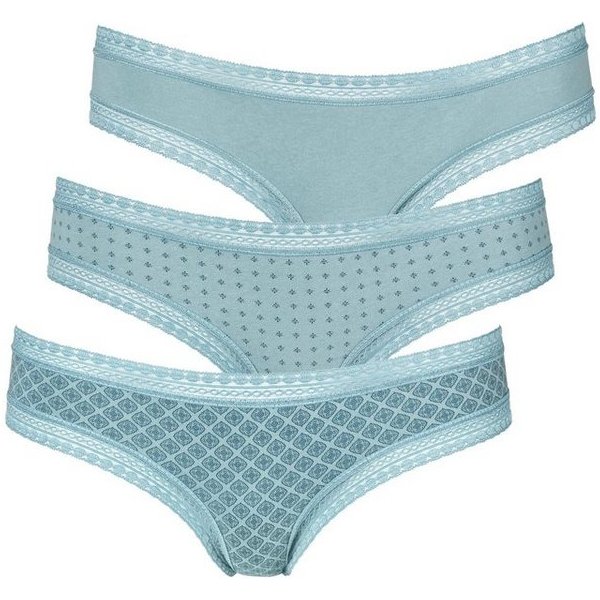 LASCANA Brasilslip (3er-Pack) aus elastischer Baumwolle mit weicher Spitze