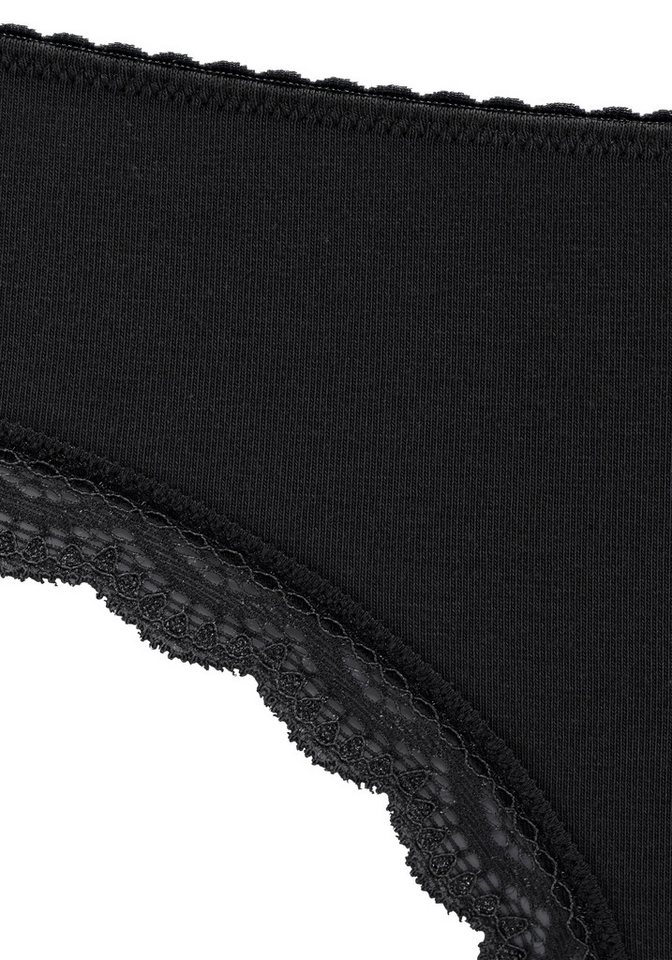 LASCANA Brasilslip (5er-Pack) aus elastischer Baumwolle mit zarter Spitze, mit Aufbewahrungsbox – Bild 5 von 5