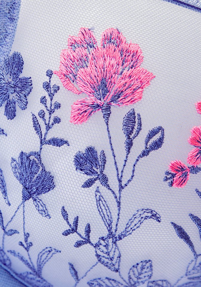 LASCANA Bügel-BH, BH mit Bügel, BH mit Blumen aus Stickereispitze, Maria als Dessous-Set kombinierbar, große Größen – Bild 5 von 5