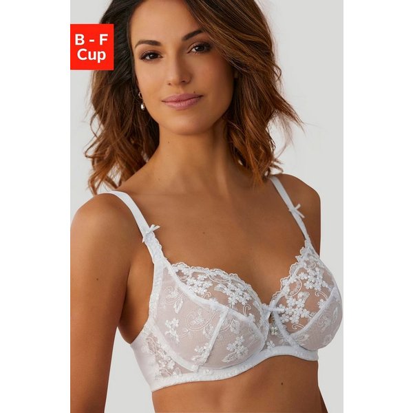 LASCANA Bügel-BH, Dirndl-BH mit Stickerei-Spitze, als Dessous-Set kombinierbar, große Größen
