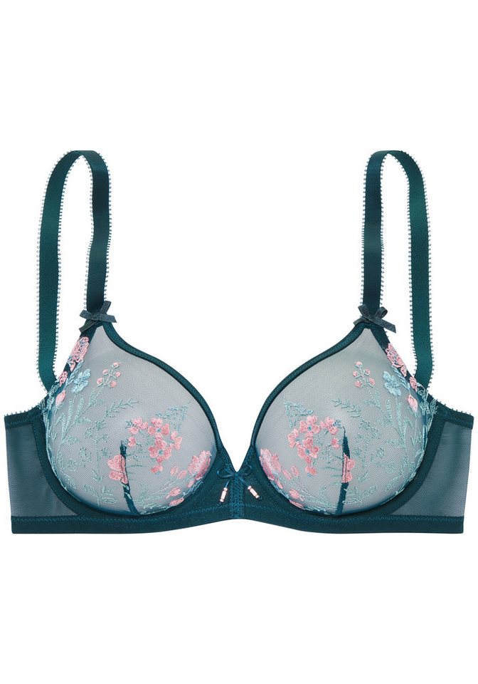 LASCANA Bügel-BH, BH mit Bügel, BH mit Blumen aus Stickereispitze, Maria als Dessous-Set kombinierbar, große Größen – Bild 2 von 5