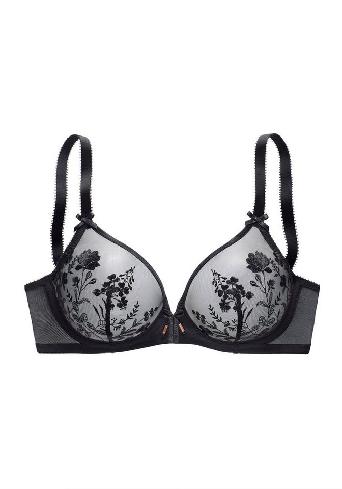 LASCANA Bügel-BH, BH mit Bügel, BH mit Blumen aus Stickereispitze, Maria als Dessous-Set kombinierbar, große Größen – Bild 2 von 5