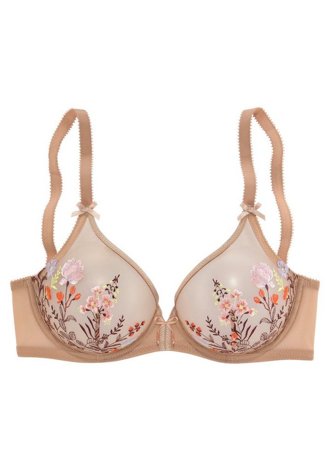 LASCANA Bügel-BH, BH mit Bügel, BH mit Blumen aus Stickereispitze, Maria als Dessous-Set kombinierbar, große Größen – Bild 2 von 5