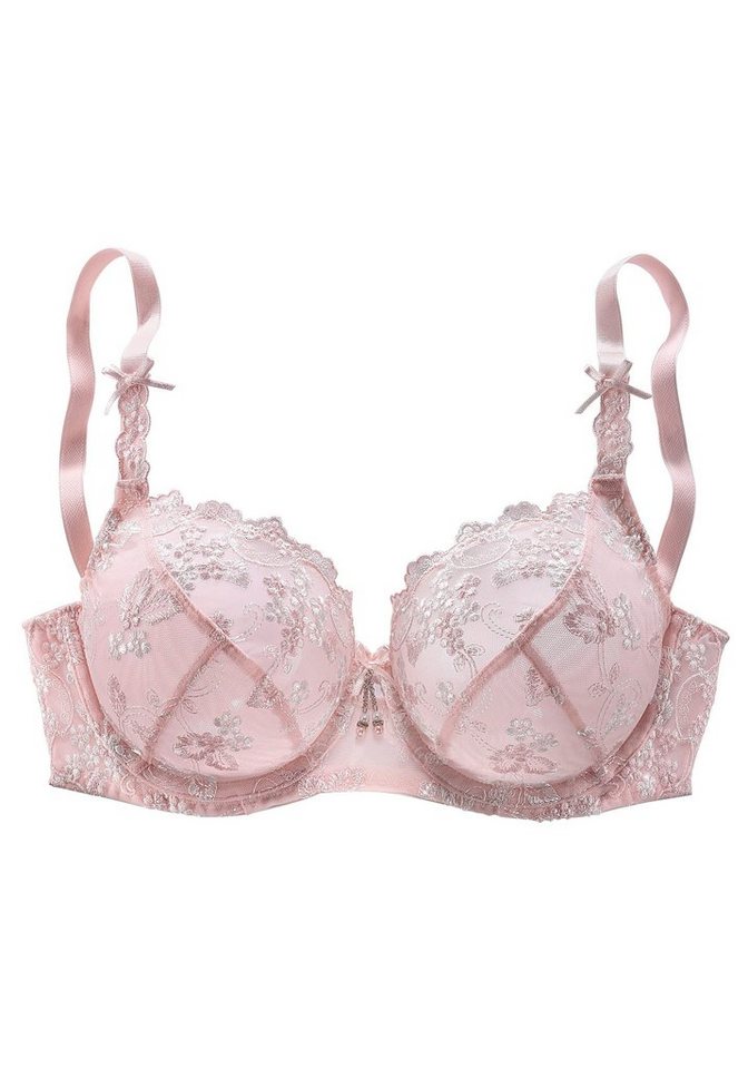 LASCANA Bügel-BH, Dirndl-BH mit Stickerei-Spitze, als Dessous-Set kombinierbar, große Größen – Bild 2 von 5