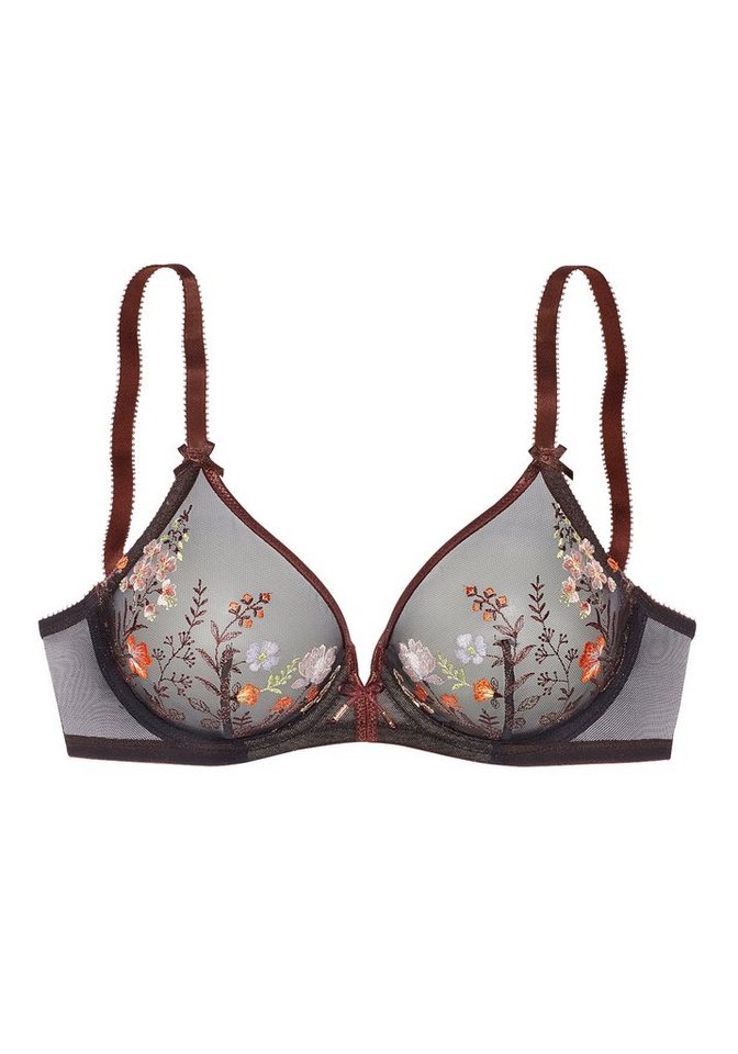 LASCANA Bügel-BH, BH mit Bügel, BH mit Blumen aus Stickereispitze, Maria als Dessous-Set kombinierbar, große Größen – Bild 2 von 5