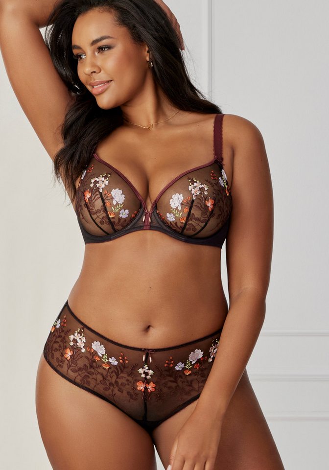 LASCANA Bügel-BH, BH mit Bügel, BH mit Blumen aus Stickereispitze, Maria als Dessous-Set kombinierbar, große Größen – Bild 5 von 5