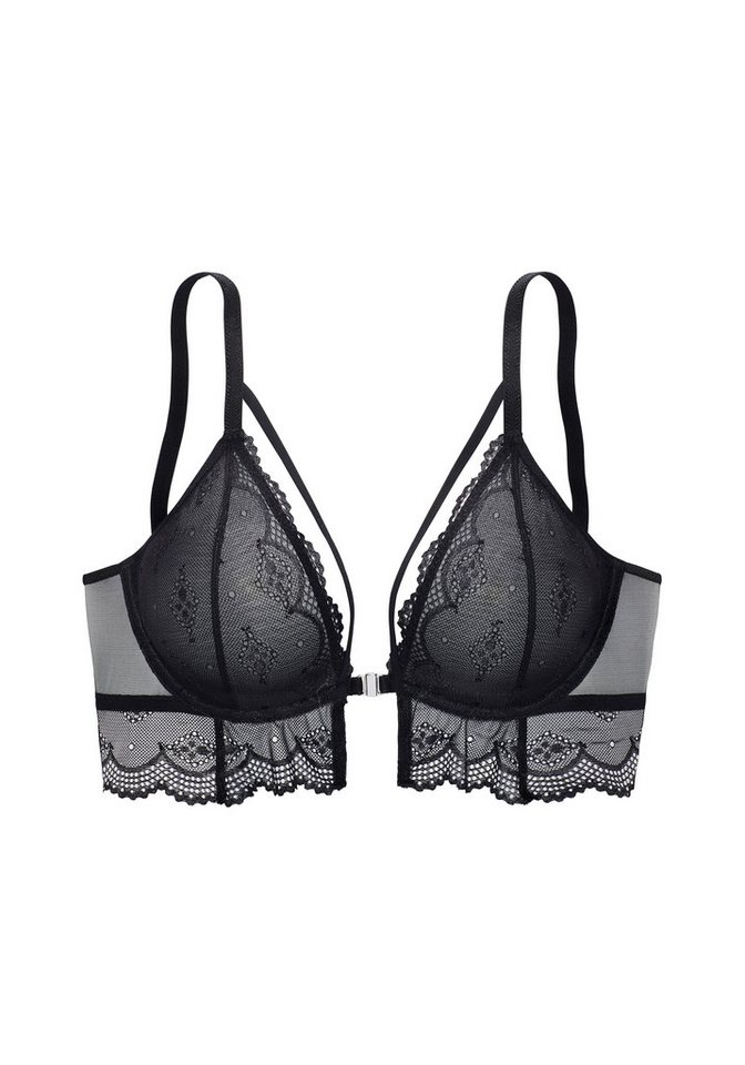 LASCANA Bügel-BH, BH mit Bügel, Spitzen-BH, mit Vorderverschluss sexy Unterwäsche, sexy Dessous, Reizwäsche Damen – Bild 2 von 5
