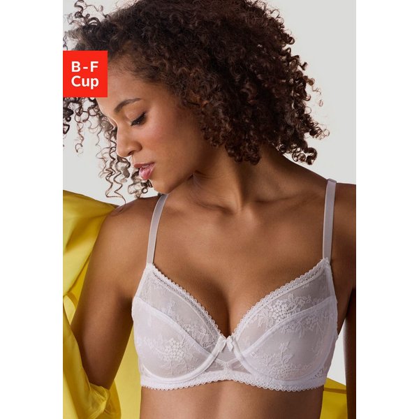 LASCANA Bügel-BH, BH mit Bügel, Spitzen-BH als Dessous-Set kombinierbar, aus feiner Jacquardspitze, sexy Dessous
