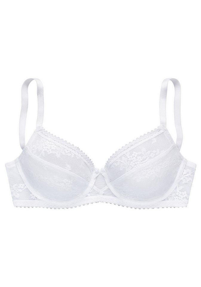 LASCANA Bügel-BH, BH mit Bügel, Spitzen-BH als Dessous-Set kombinierbar, aus feiner Jacquardspitze, sexy Dessous – Bild 2 von 5