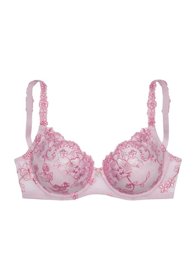 LASCANA Bügel-BH Spitzen-BH, Dirndl-BH, Wanda mit Stickerei Spitze, als Dessous-Set kombinierbar, große Größen – Bild 2 von 5