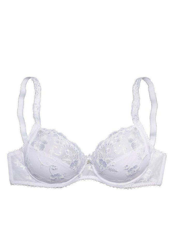 LASCANA Bügel-BH Spitzen-BH, Dirndl-BH, Wanda mit Stickerei Spitze, als Dessous-Set kombinierbar, große Größen – Bild 2 von 5