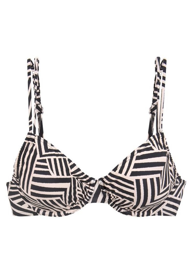 LASCANA Bügel-Bikini-Top Cleo, mit geometrischem Druck – Bild 2 von 5