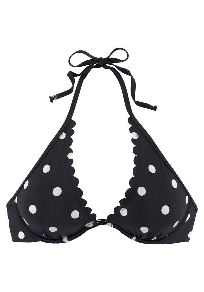 LASCANA Bügel-Bikini-Top Jada, mit Muschelkante und Punktedesign – Bild 2 von 5
