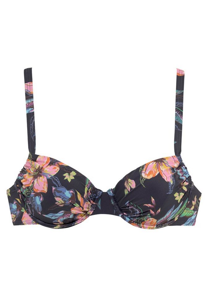 LASCANA Bügel-Bikini-Top Malia, mit tropischem Print – Bild 2 von 5