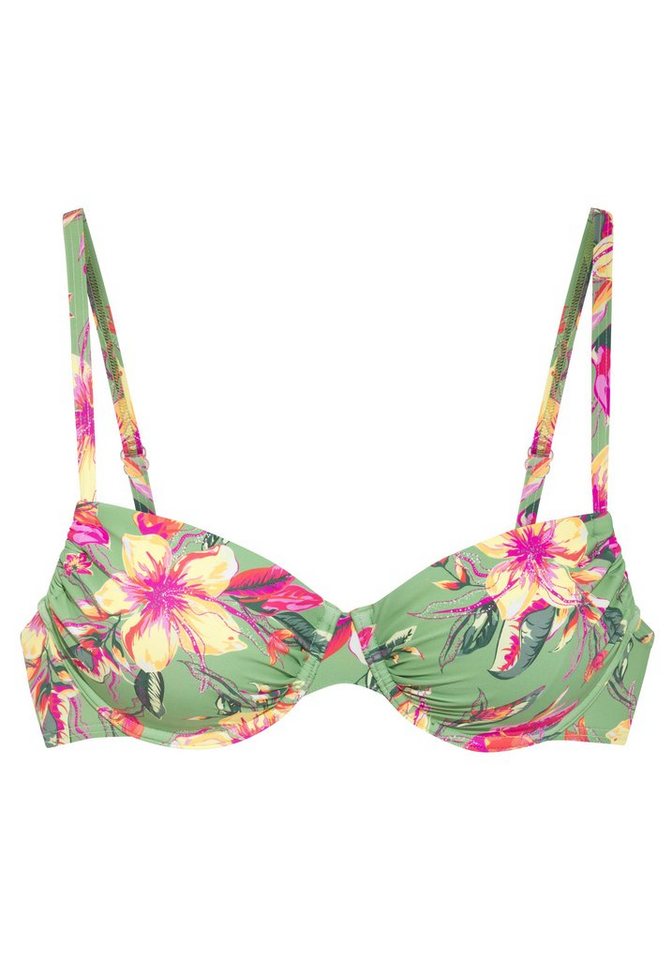 LASCANA Bügel-Bikini-Top Malia, mit tropischem Print – Bild 2 von 5