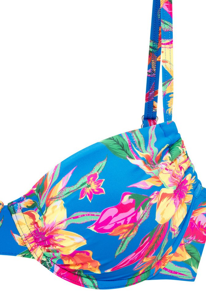 LASCANA Bügel-Bikini-Top Malia, mit tropischem Print – Bild 2 von 4