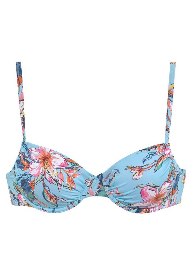 LASCANA Bügel-Bikini-Top Malia, mit tropischem Print – Bild 2 von 5