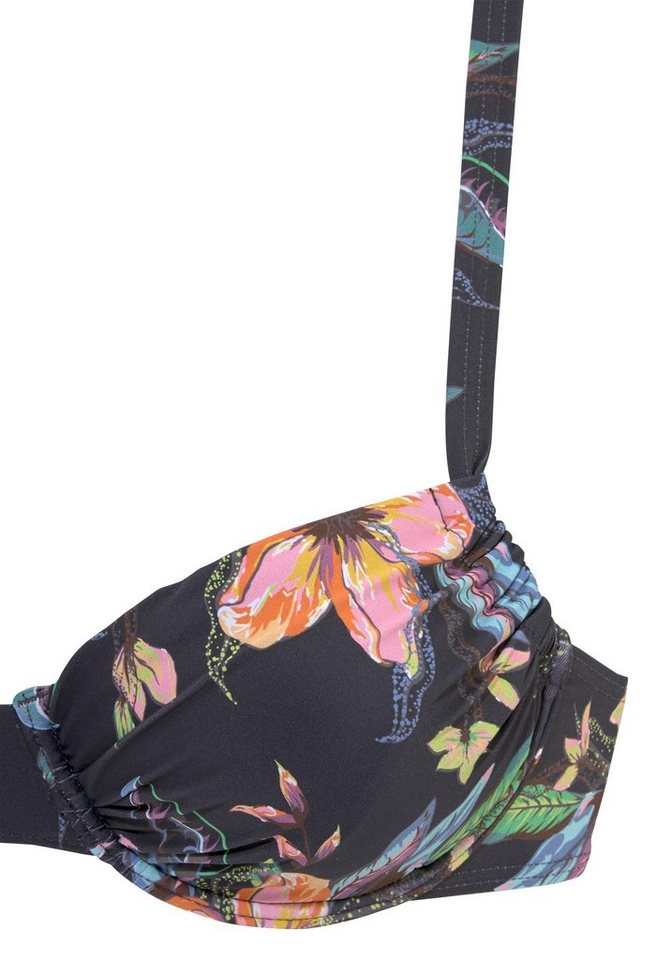 LASCANA Bügel-Bikini-Top Malia, mit tropischem Print – Bild 3 von 5