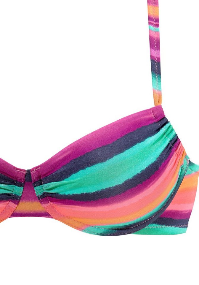 LASCANA Bügel-Bikini-Top Rainbow, mit seitlicher Regulierung – Bild 3 von 5