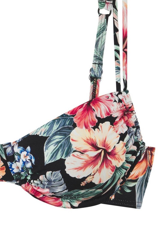 LASCANA Bügel-Bikini-Top Salsa, mit tollem Blumenprint – Bild 3 von 5