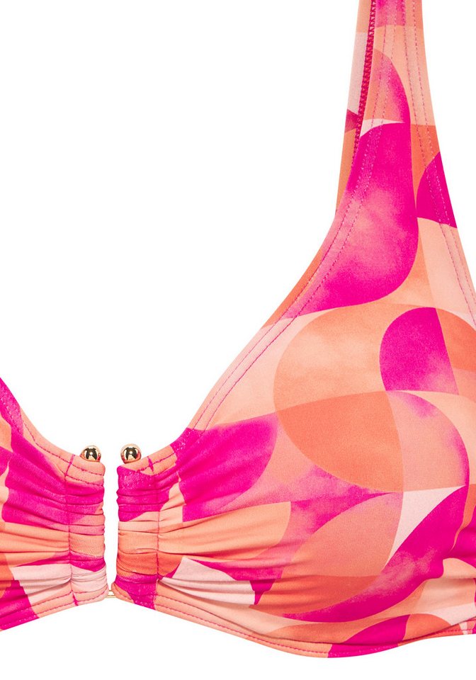 LASCANA Bügel-Bikini-Top Tilly, mit modernem Allover-Print – Bild 3 von 4