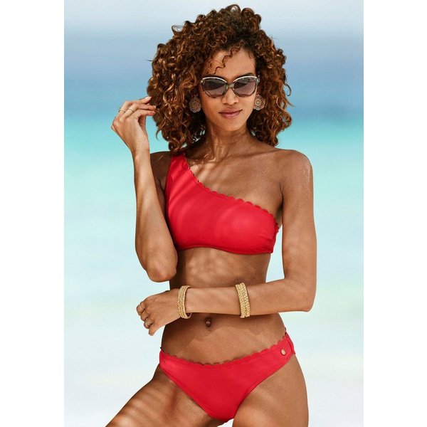 LASCANA Bustier-Bikini-Top Scallop, in One-Shoulder-Form