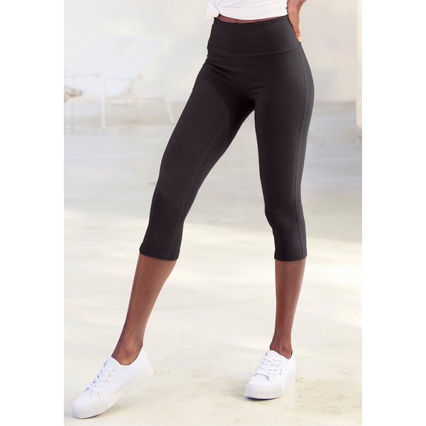 LASCANA Caprileggings mit breitem, weichen Bündchen
