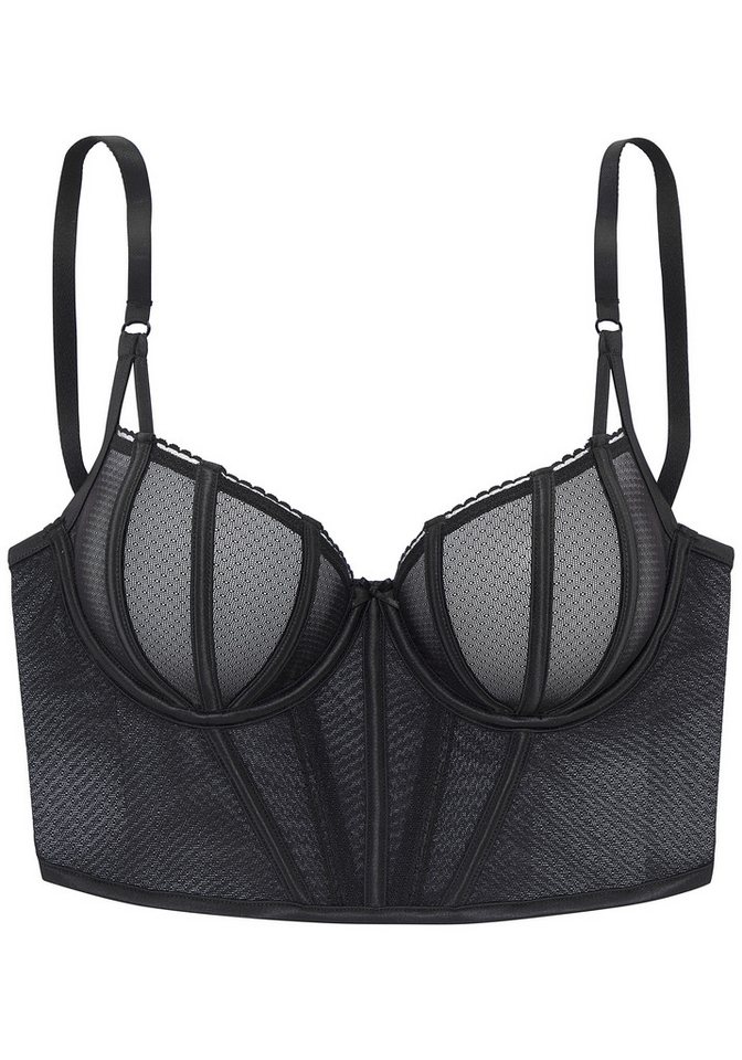 LASCANA Corsage mit Bügel, aus fancy Mesh, sexy Dessous, Reizwäsche – Bild 2 von 4