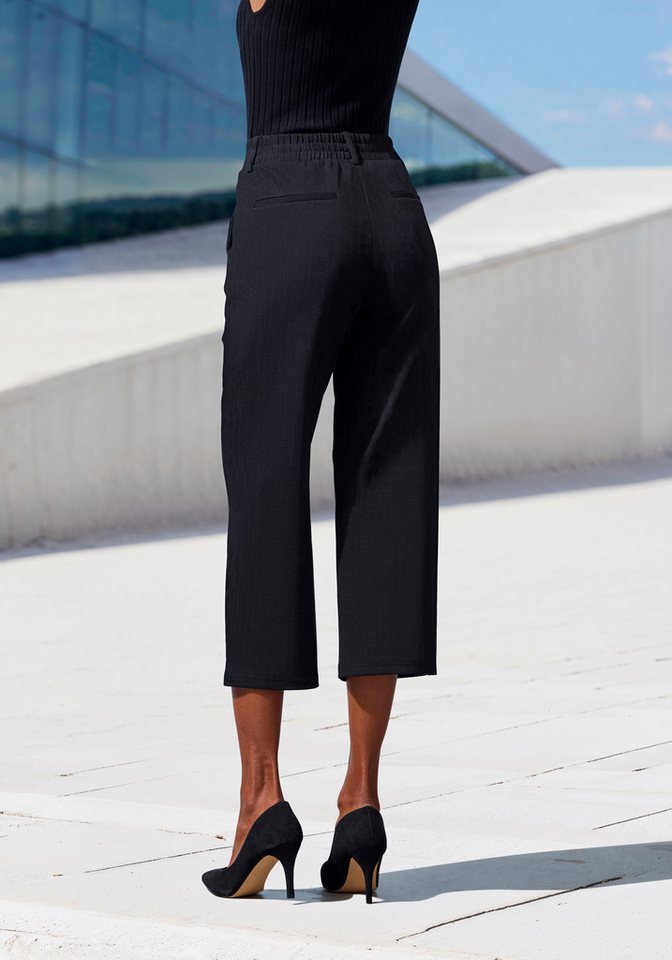 LASCANA Culotte mit Jacquard Strickmuster oder uni schwarz – Bild 3 von 5