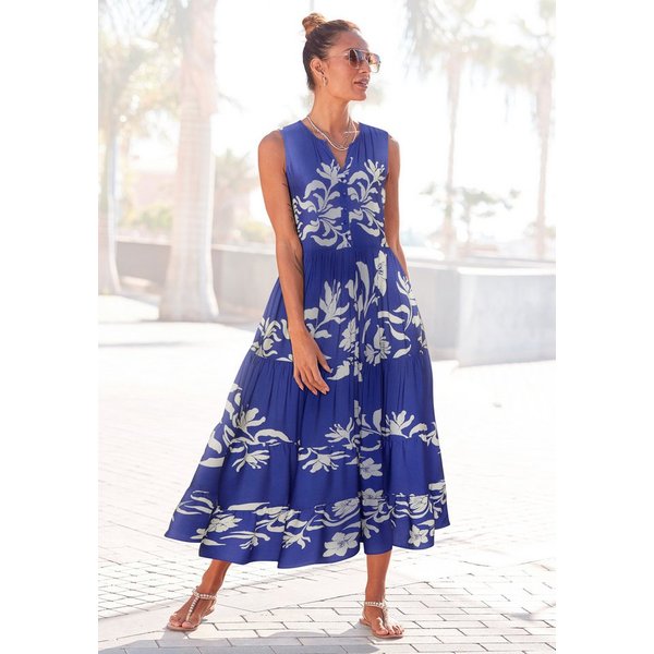 LASCANA Druckkleid mit Volants