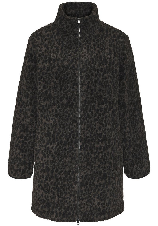 LASCANA Fleecejacke mit elegentem Leomuster – Bild 2 von 5