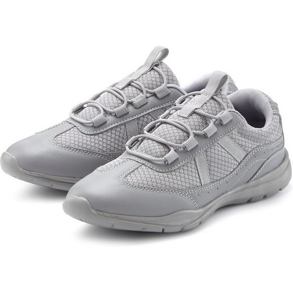 LASCANA Freizeitschuh, Halbschuh, Turnschuhe, Slip-On-Sneaker, Sneaker zum Reinschlüpfen mit elastischen Schnürbändern VEGAN