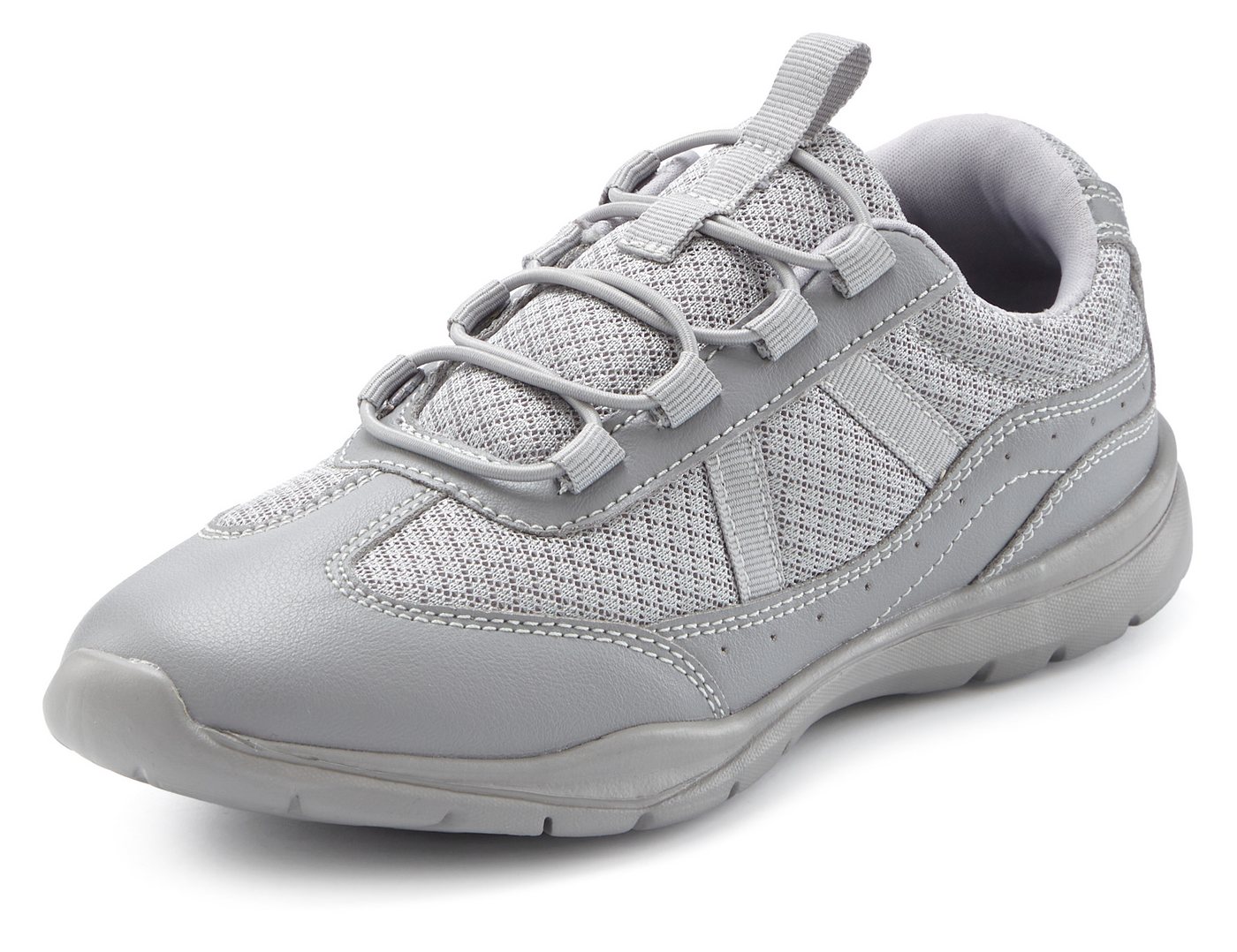LASCANA Freizeitschuh, Halbschuh, Turnschuhe, Slip-On-Sneaker, Sneaker zum Reinschlüpfen mit elastischen Schnürbändern VEGAN – Bild 2 von 5