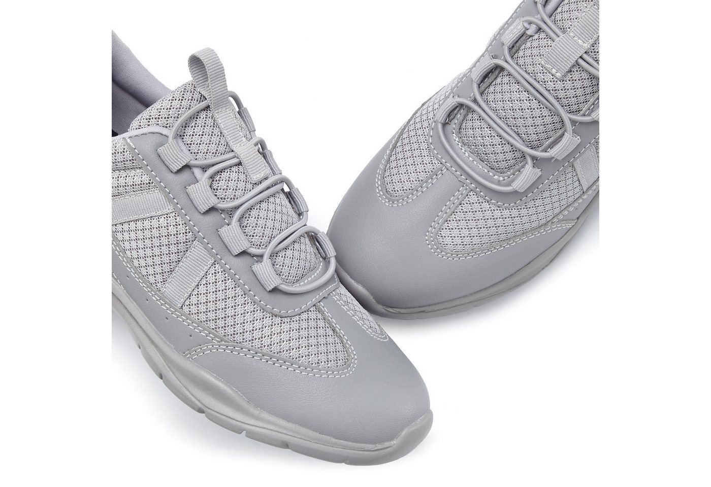 LASCANA Freizeitschuh, Halbschuh, Turnschuhe, Slip-On-Sneaker, Sneaker zum Reinschlüpfen mit elastischen Schnürbändern VEGAN – Bild 4 von 5
