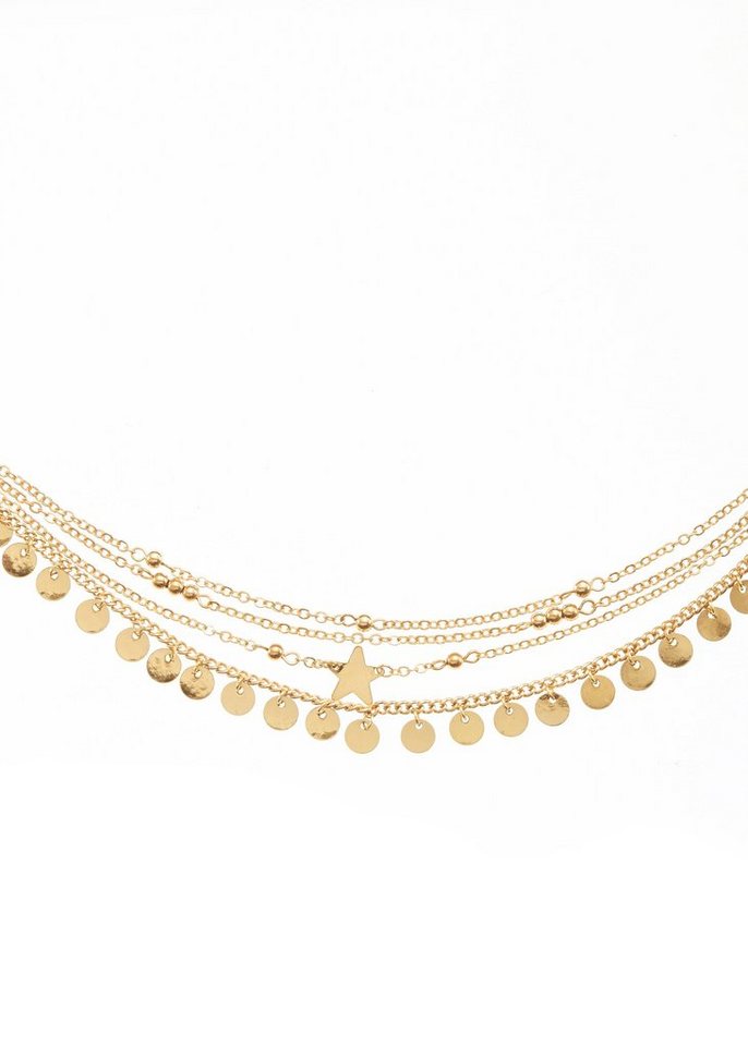 LASCANA Fußkette mit Anhänger Boho Layer Look, Mehrreihige Fußkette, Fußketten Set, Fußkettchen mit Anhänger – Bild 2 von 5
