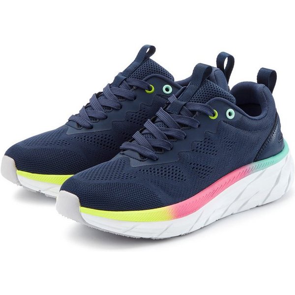 LASCANA Halbschuh, Turnschuh, Freizeitschuh, Sneaker mit modischen Farbdetails, Chunky Sohle & Mesh-Optik VEGAN
