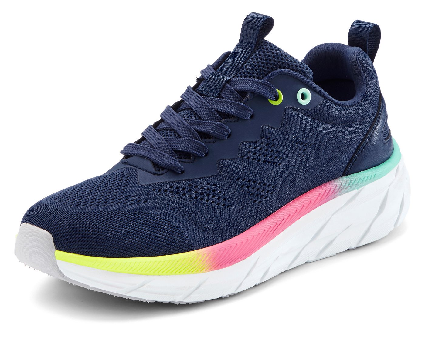 LASCANA Halbschuh, Turnschuh, Freizeitschuh, Sneaker mit modischen Farbdetails, Chunky Sohle & Mesh-Optik VEGAN – Bild 2 von 5