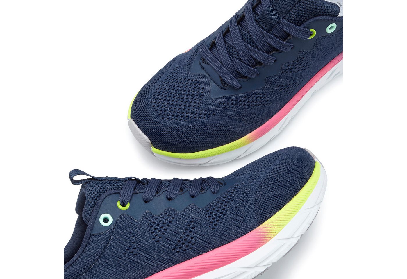LASCANA Halbschuh, Turnschuh, Freizeitschuh, Sneaker mit modischen Farbdetails, Chunky Sohle & Mesh-Optik VEGAN – Bild 5 von 5