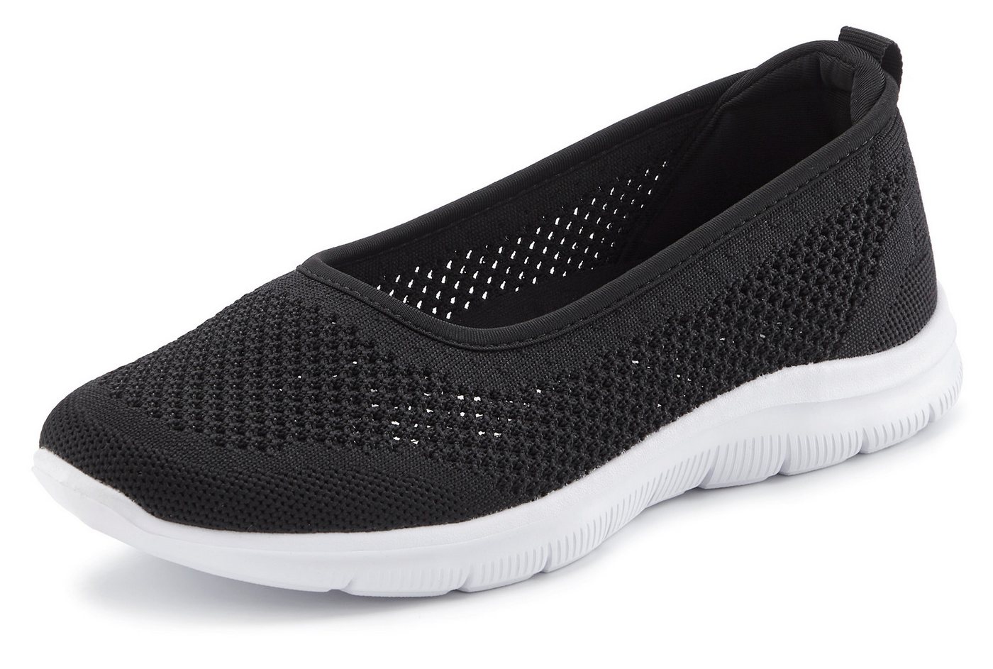 LASCANA Halbschuh, Slip-On-Sneaker, Sneaker Ballerinas zum Reinschlüpfen VEGAN – Bild 3 von 5