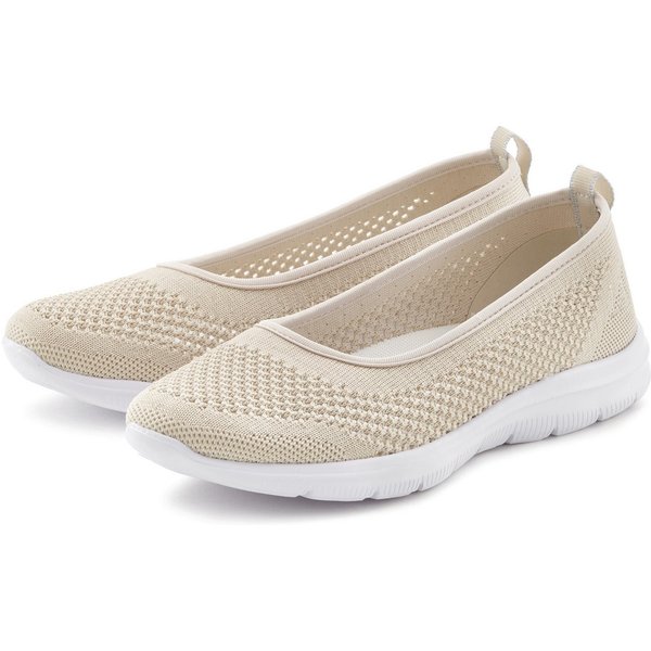 LASCANA Halbschuh, Slip-On-Sneaker, Sneaker Ballerinas zum Reinschlüpfen VEGAN