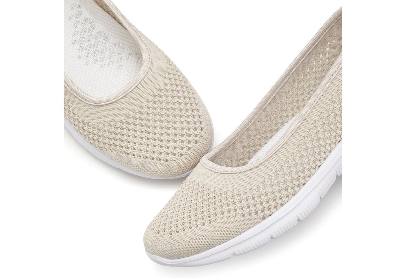 LASCANA Halbschuh, Slip-On-Sneaker, Sneaker Ballerinas zum Reinschlüpfen VEGAN – Bild 4 von 5
