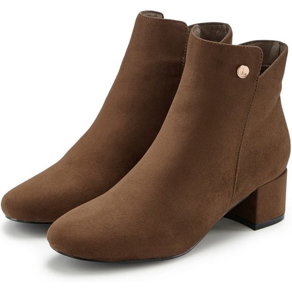 LASCANA Herbststiefelette, Ankle Boots, Stiefel, Stiefelette mit bequemen Blockabsatz VEGAN